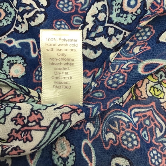 NWOT Est. 1946 Blue Chiffon Short Sleeve Sheer Swimsuit Coverup Kimono One Size - Picture 8 of 8